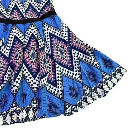 Yumi Kim 100% Silk Dress Abstract Geometric Colorful Mini A-Line Size XS Women's - Picture 4 of 12